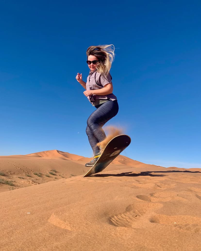 Sandboarding in Merzouga